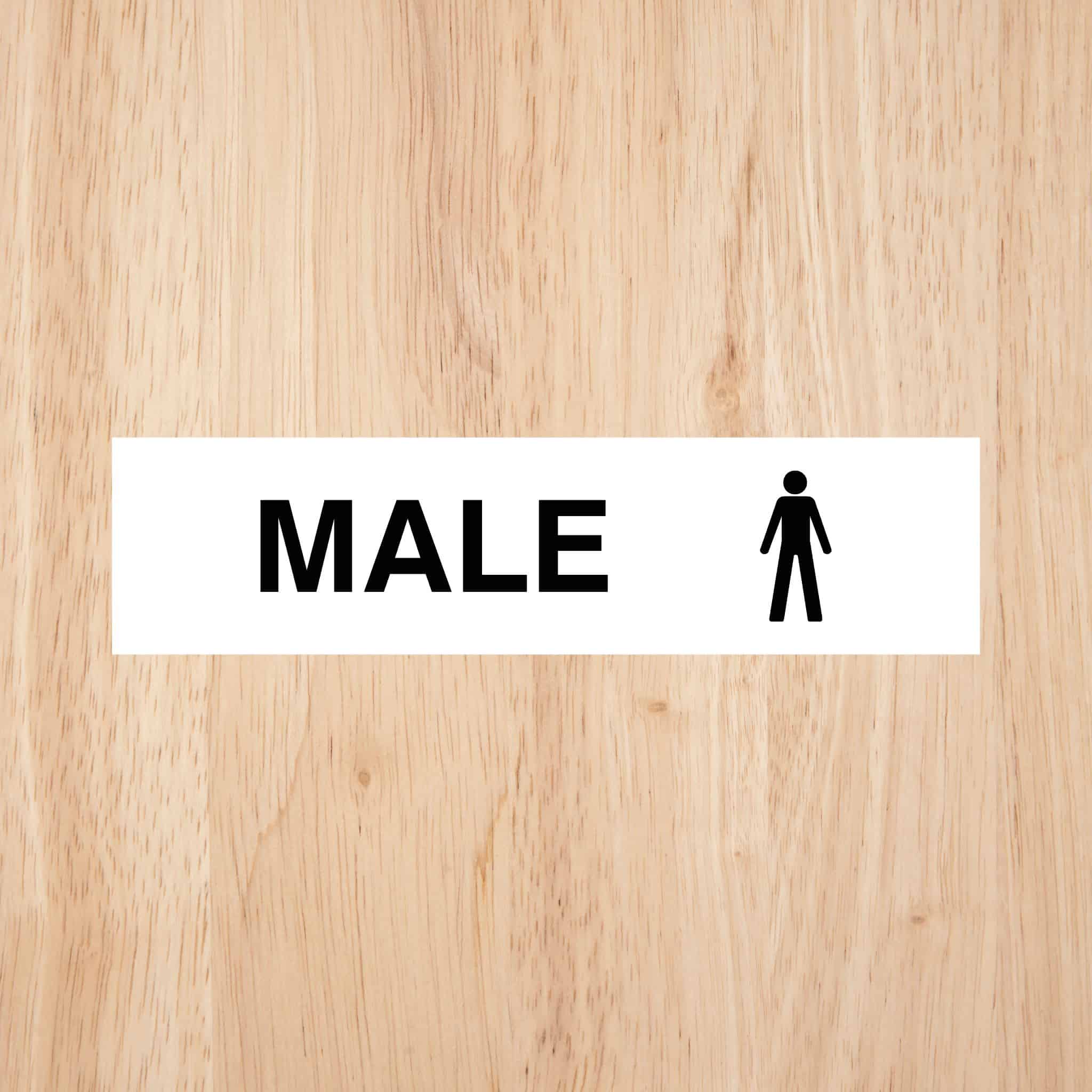 Male Toilet Standard Sign CAPS - The Sign Shed