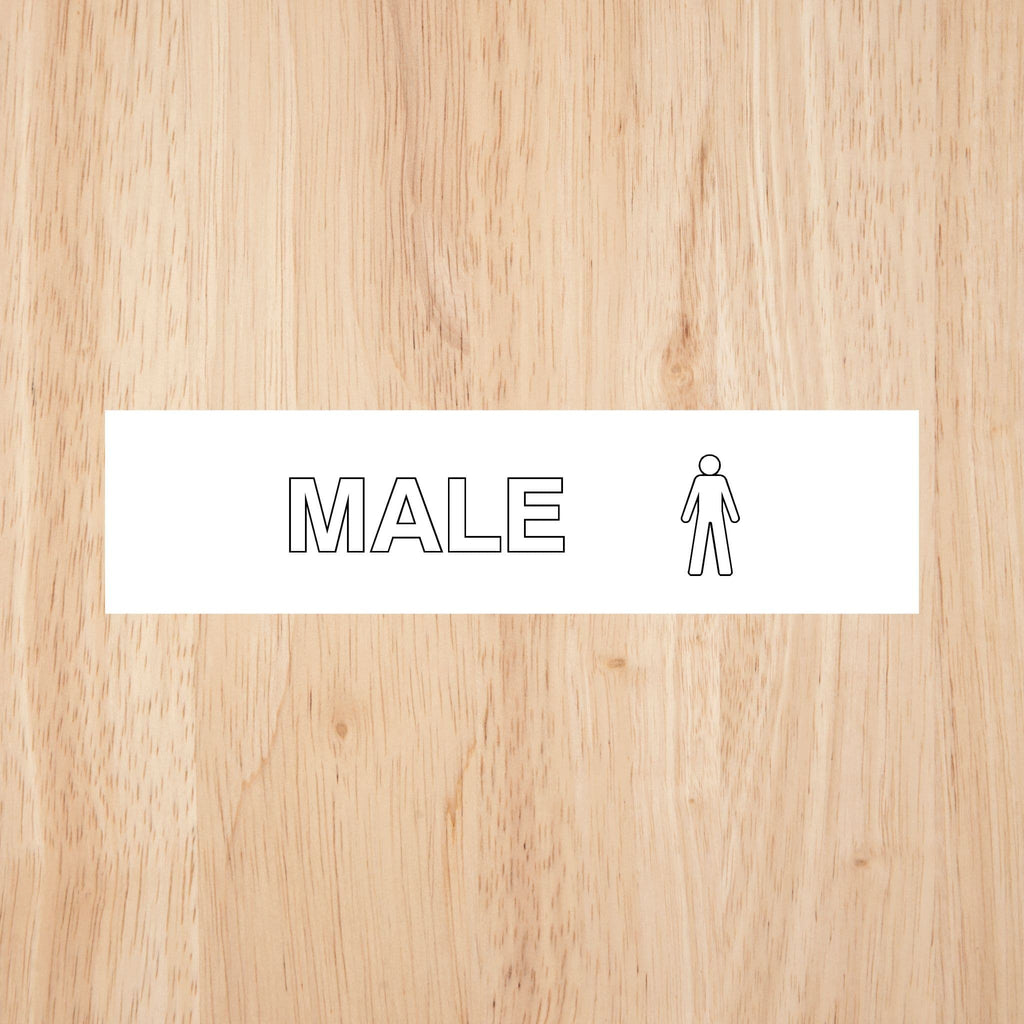 Male Toilet Standard Sign CAPS - The Sign Shed