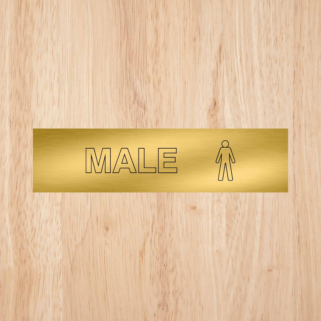 Male Toilet Standard Sign CAPS - The Sign Shed