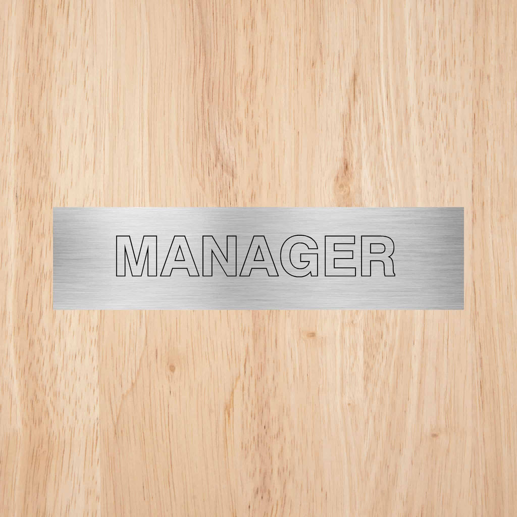 Manager Door Sign Standard Version CAPS
