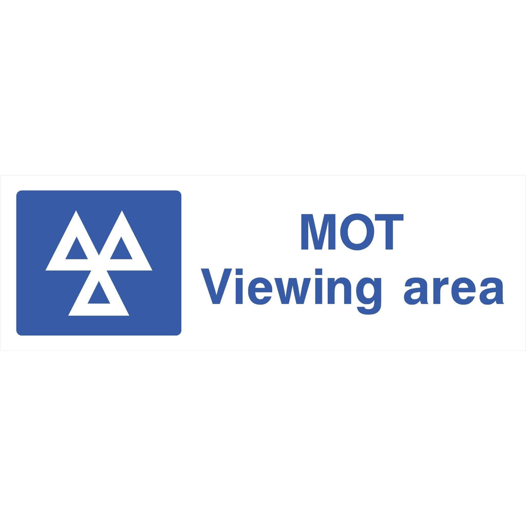 MOT Viewing Area Sign - The Sign Shed