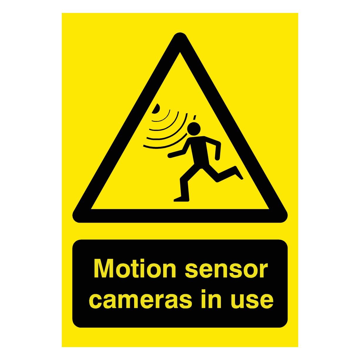 Hand Movement Sensor Sign Motion Sensor Cameras Yellow Sign