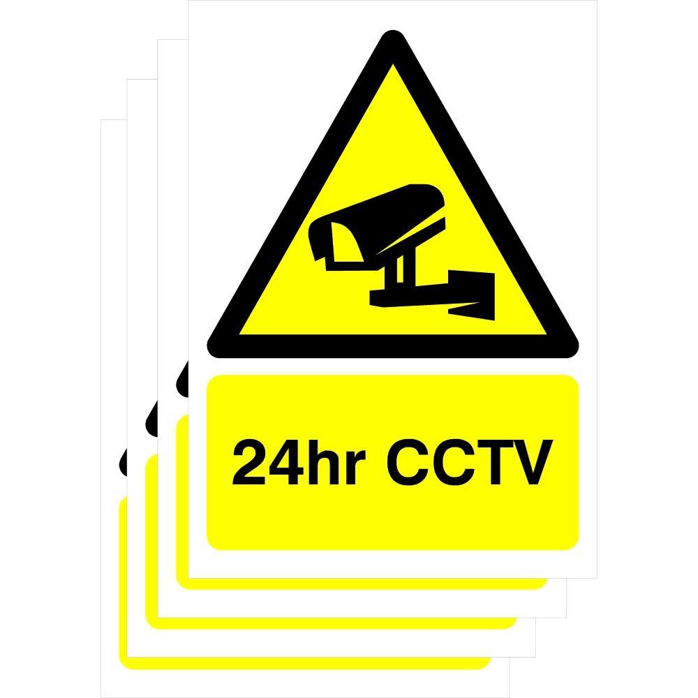 Multipack 24 Hour CCTV Sign Pack of 5 - The Sign Shed