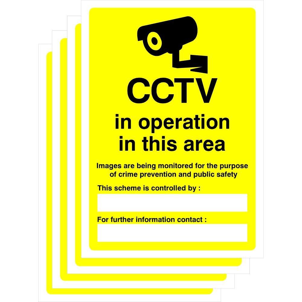 Multipack CCTV In Operation In Area Sign | 5 PACK - The Sign Shed