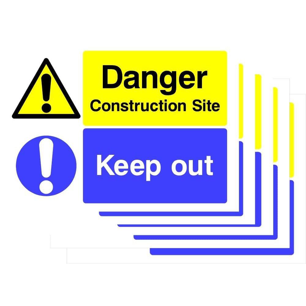 Multipack Construction Site Keep Out Sign | 5 Pack - The Sign Shed