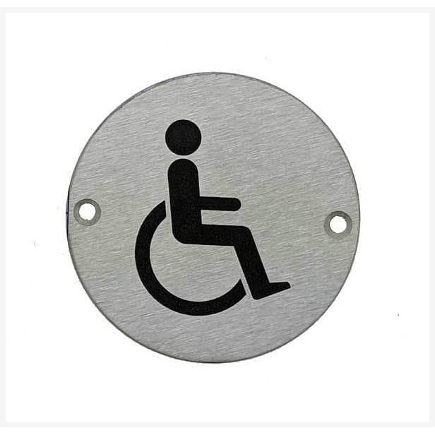 Multipack Disabled Toilet Sign in Stainless Steel 10 Pack - The Sign Shed