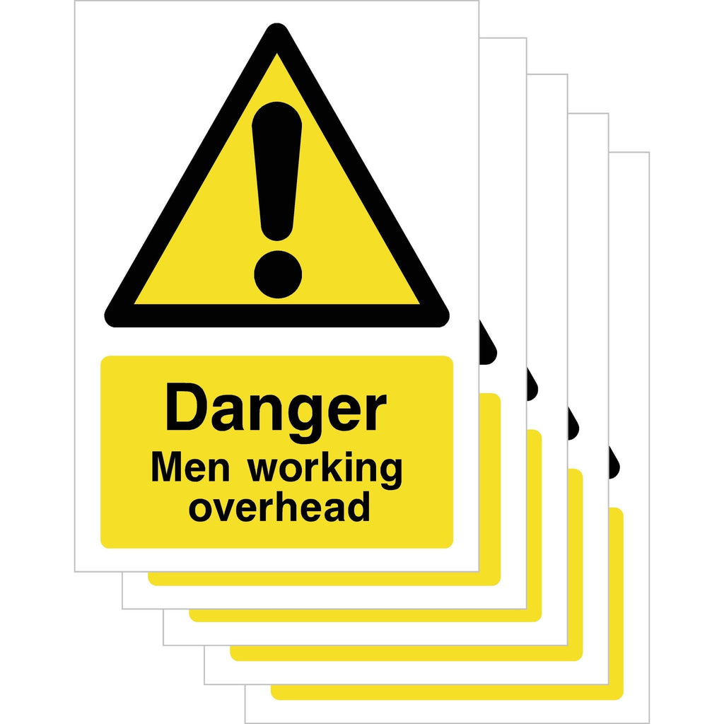 Multipack Men Working Overhead Sign 5 Pack - The Sign Shed