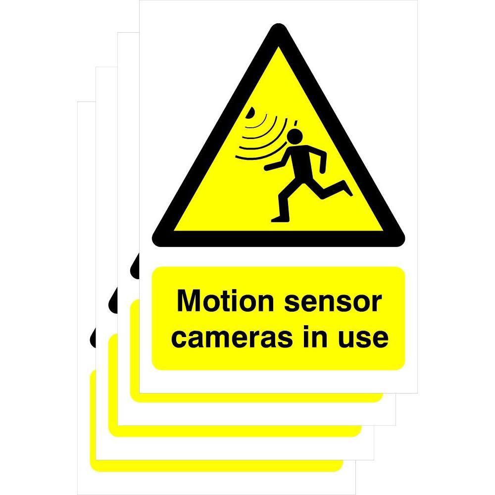 Multipack Motion Sensor Cameras In Use Sign 5 Pack - The Sign Shed