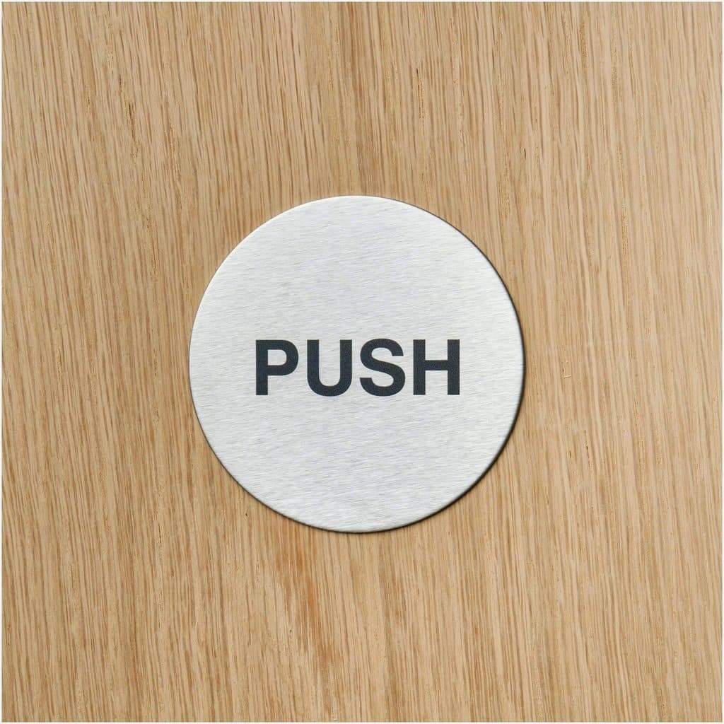 PUSH Door Sign 10 Pack | Fire Safety Sign