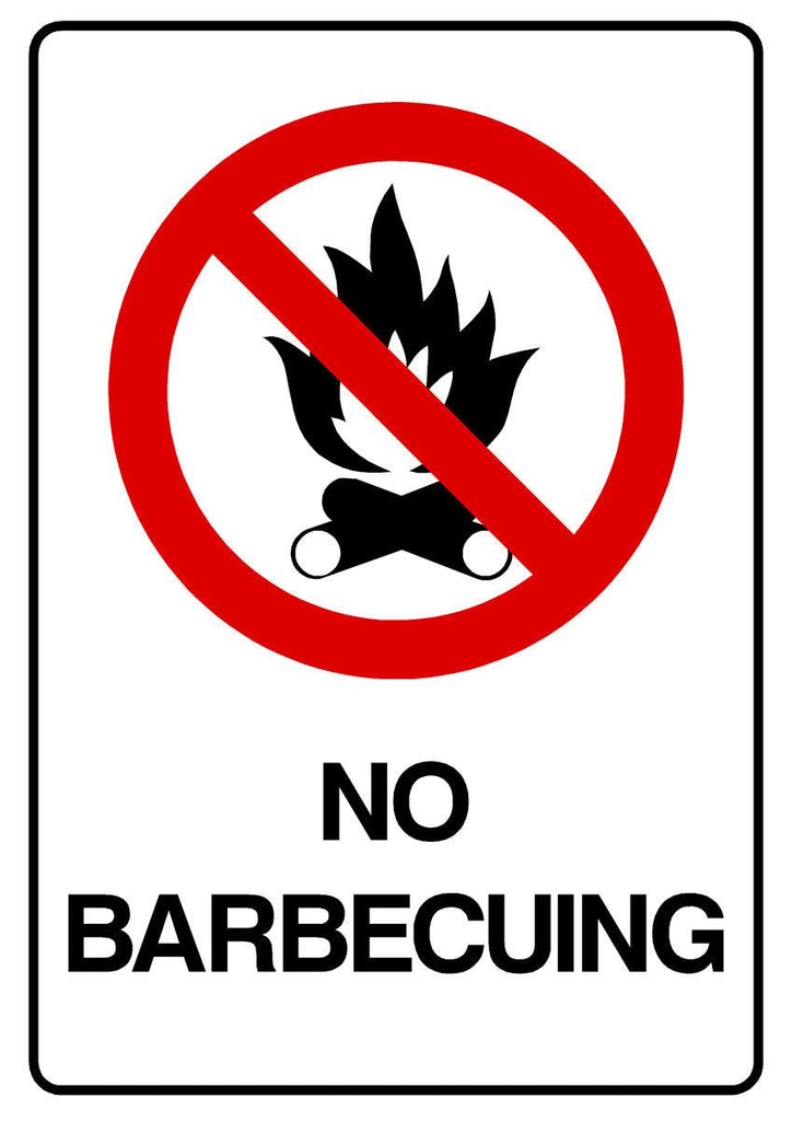 No Barbecuing Sign - The Sign Shed