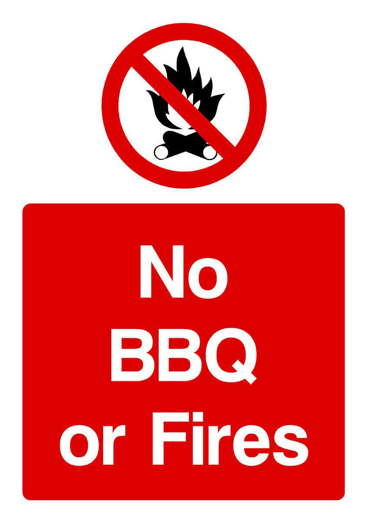 No BBQ or Fires Sign - The Sign Shed
