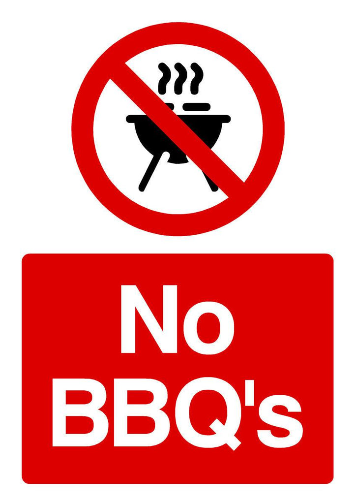 No BBQs Prohibited Sign - The Sign Shed
