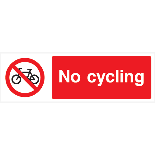 No Cycling Sign - The Sign Shed
