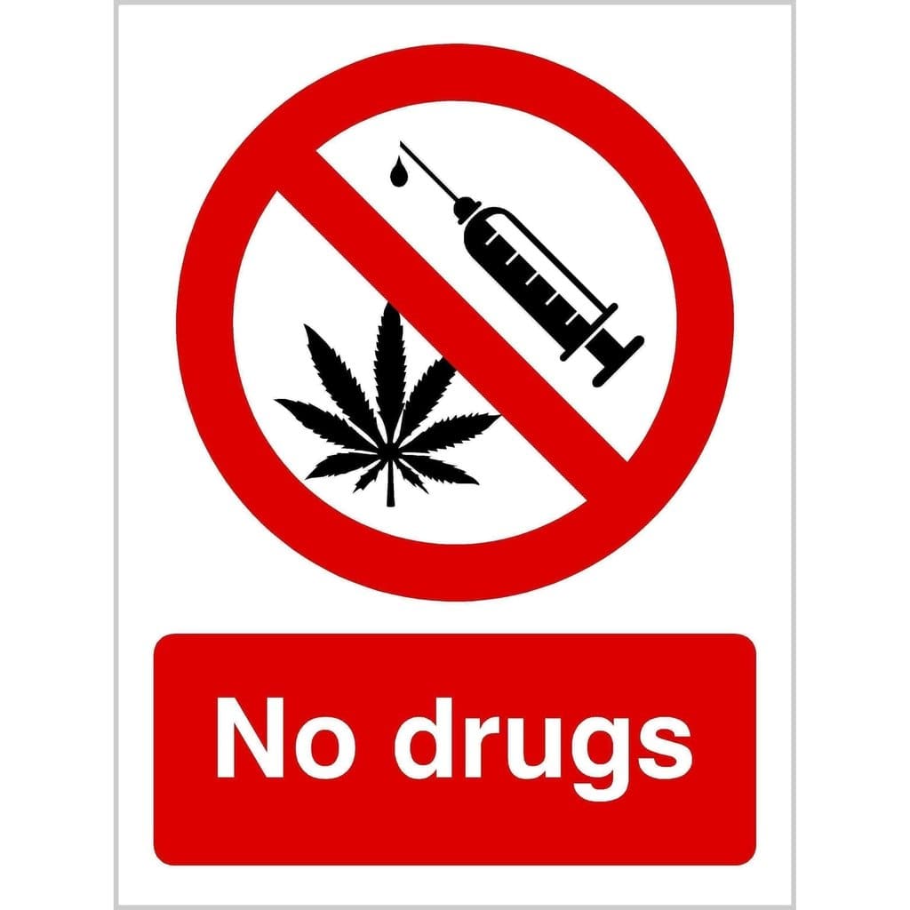 No Drugs Sign - The Sign Shed
