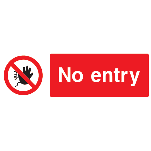 No Entry Sign - The Sign Shed