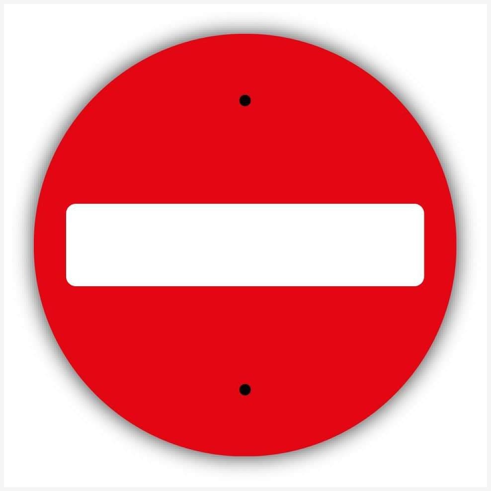 No Entry Waymarker sign - The Sign Shed