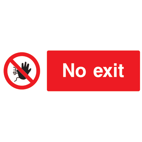 No Exit Sign - The Sign Shed