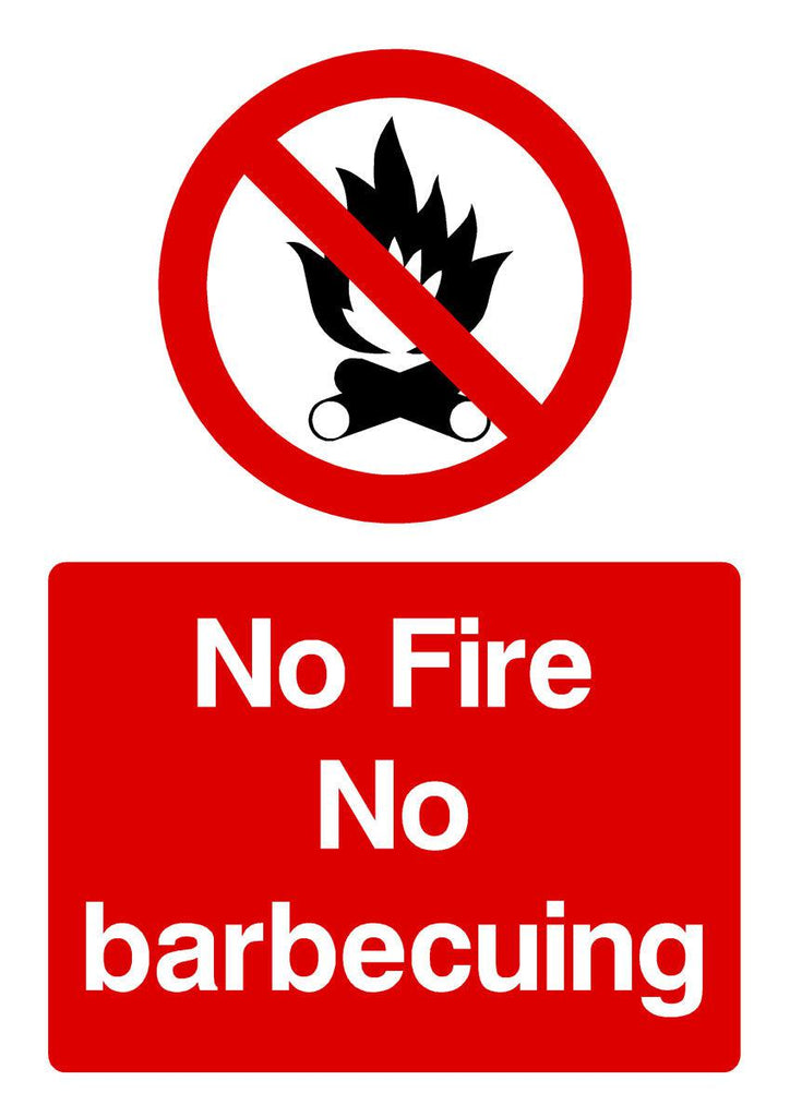 No Fire No Barbecuing Sign - The Sign Shed