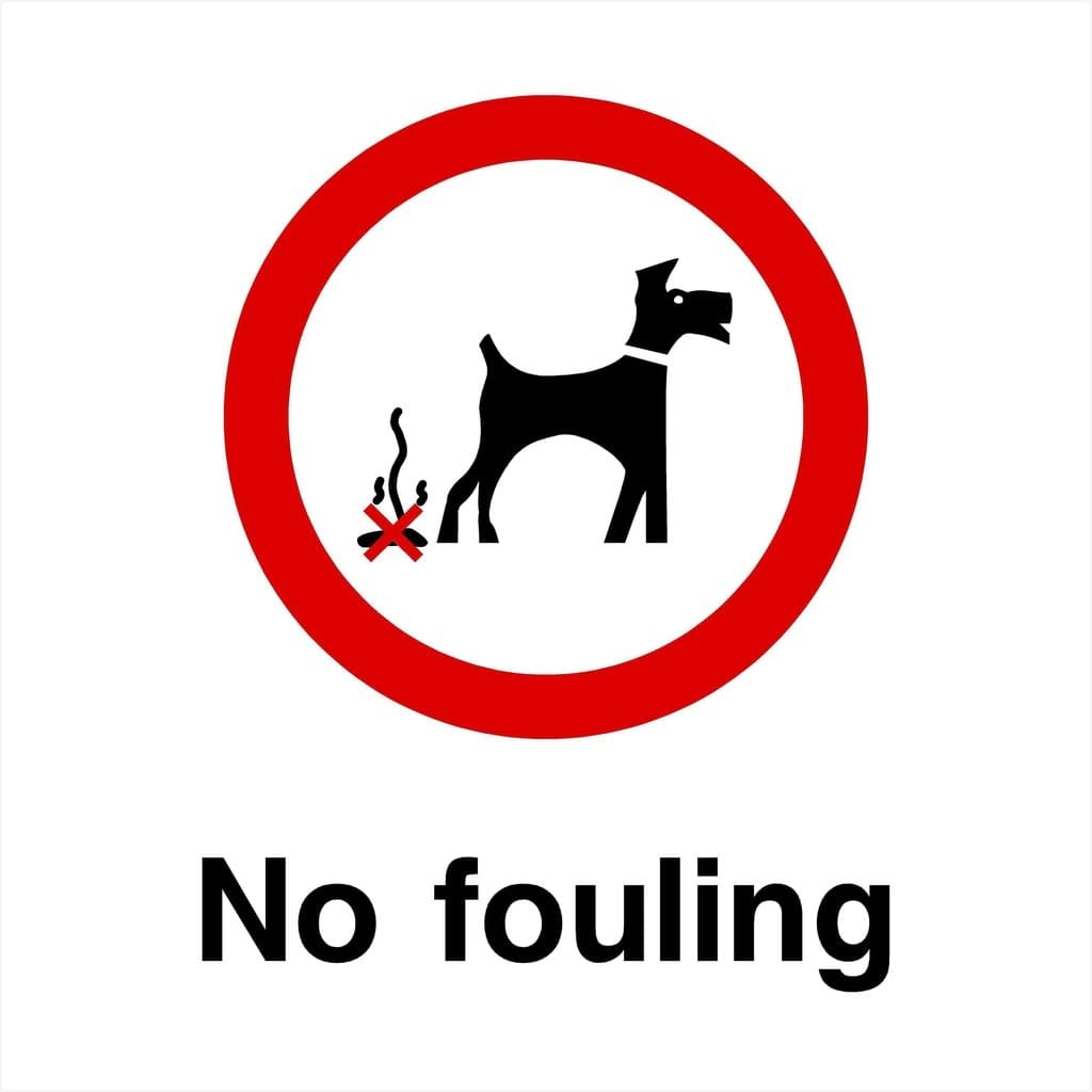 No Fouling Sign - The Sign Shed