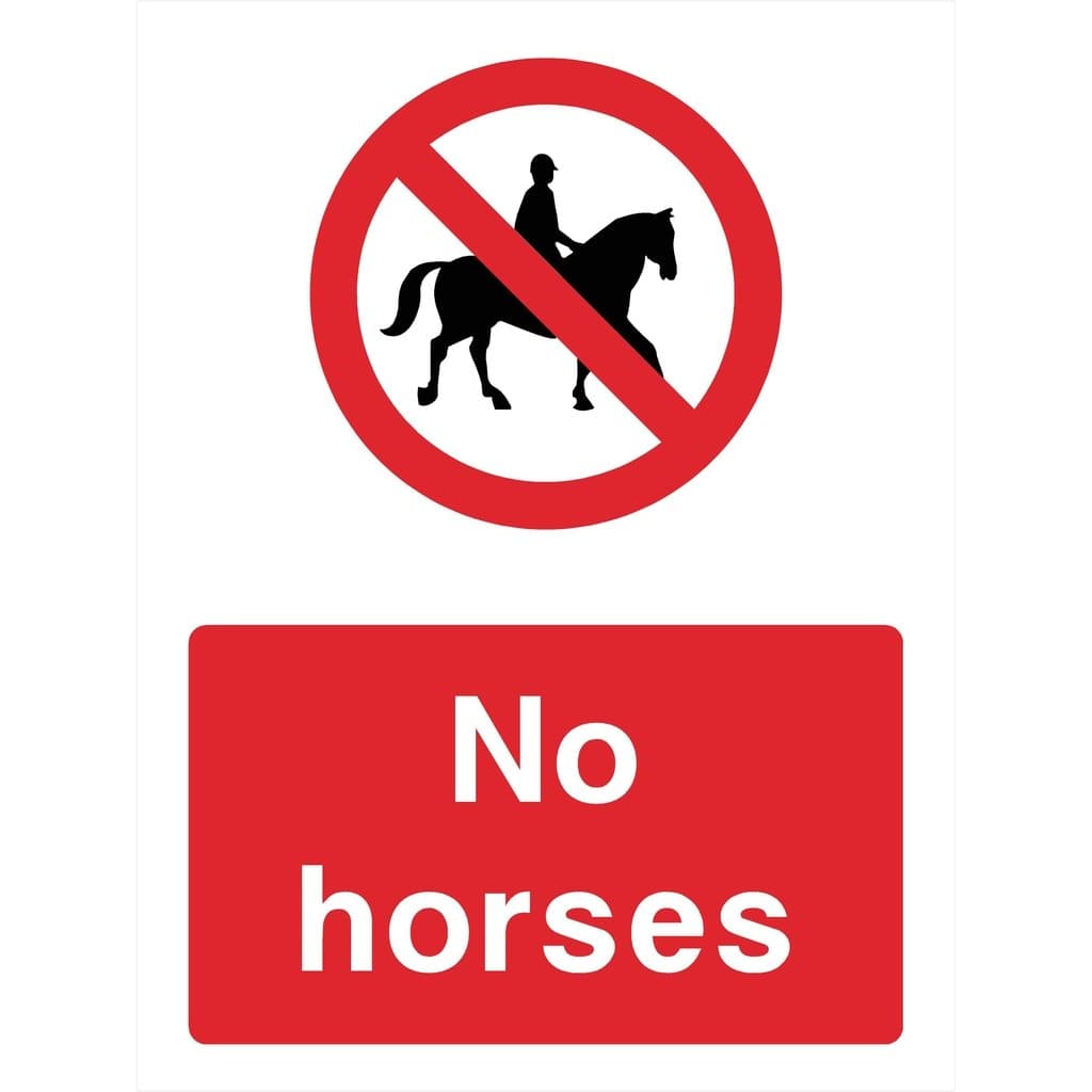 No Horses Sign - The Sign Shed
