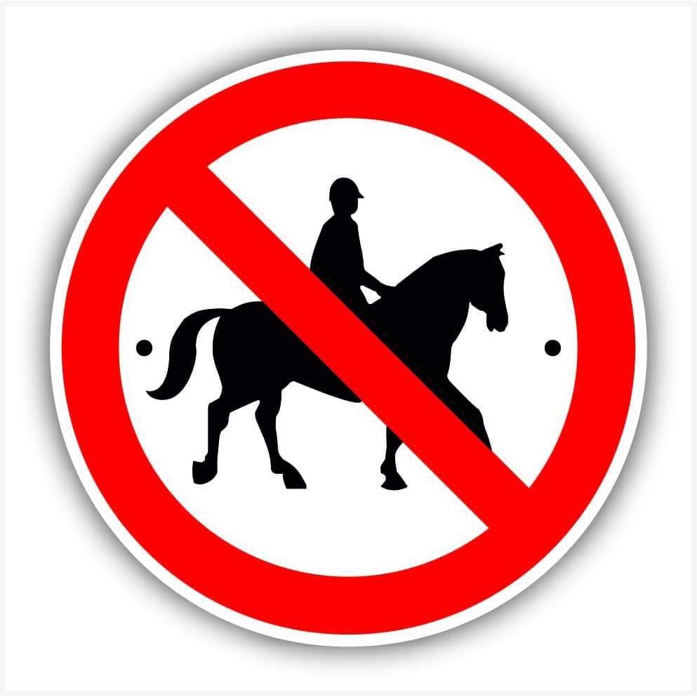 No Horses Waymarker sign - The Sign Shed