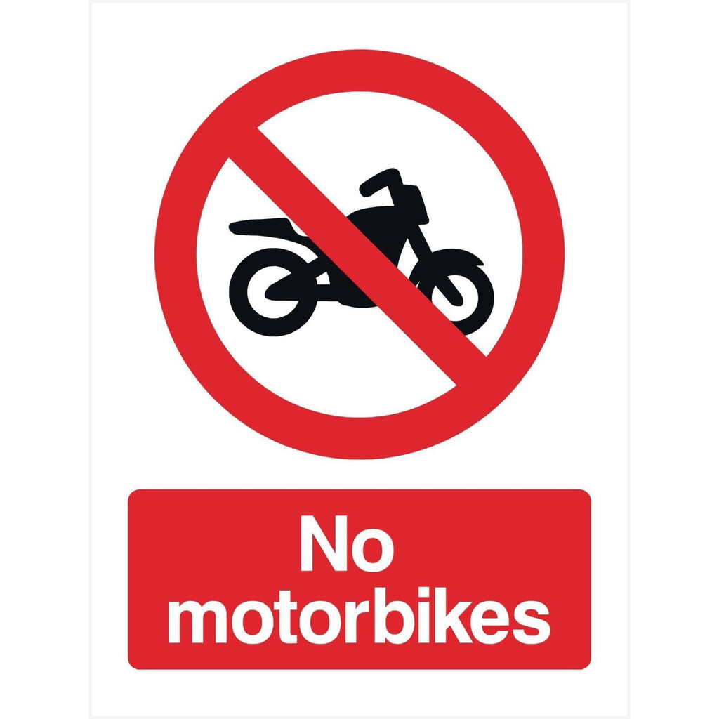 No Motorbikes Sign - The Sign Shed