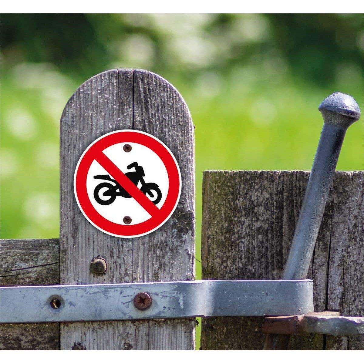 No Motorbikes Waymarker sign - The Sign Shed