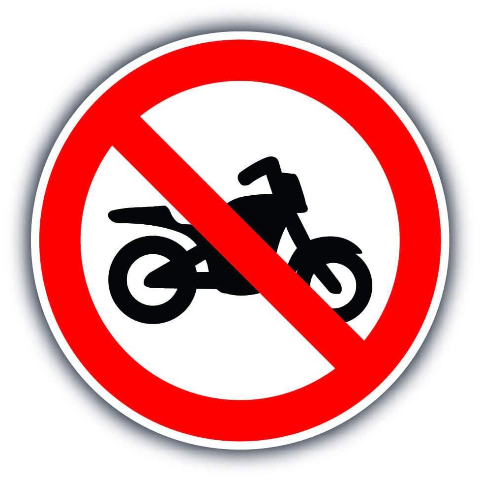 No Motorbikes Waymarker sign - The Sign Shed