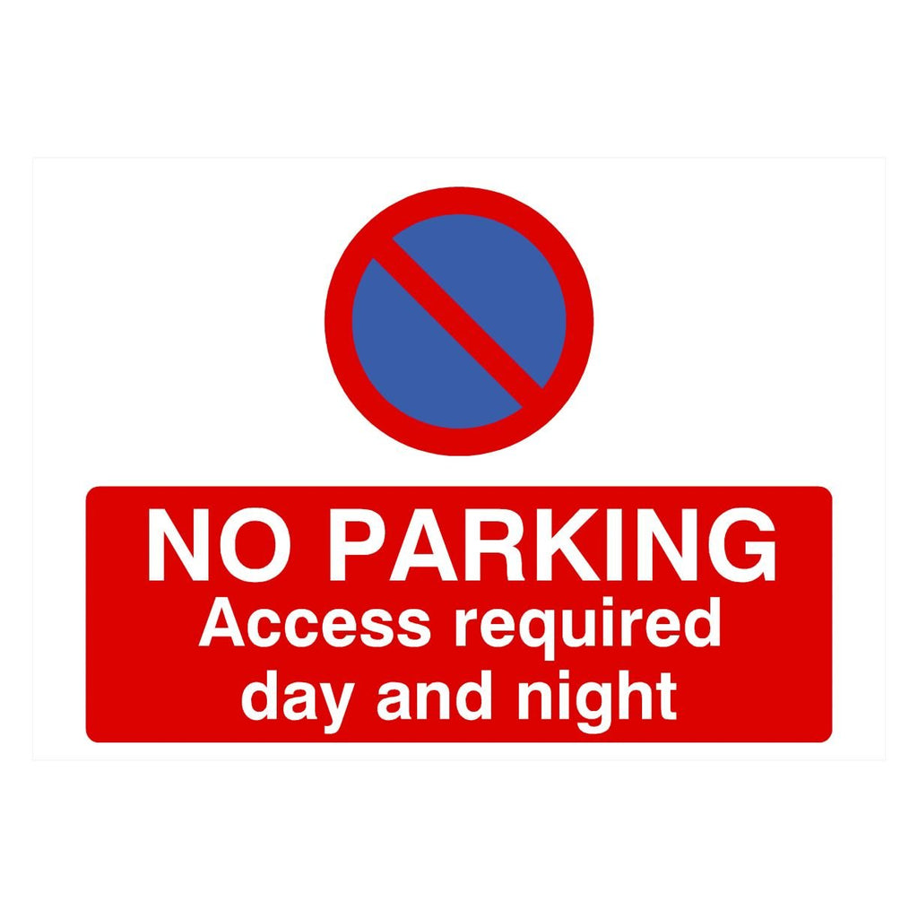 No Parking Acess Day and Night At Any Time Landscape - The Sign Shed
