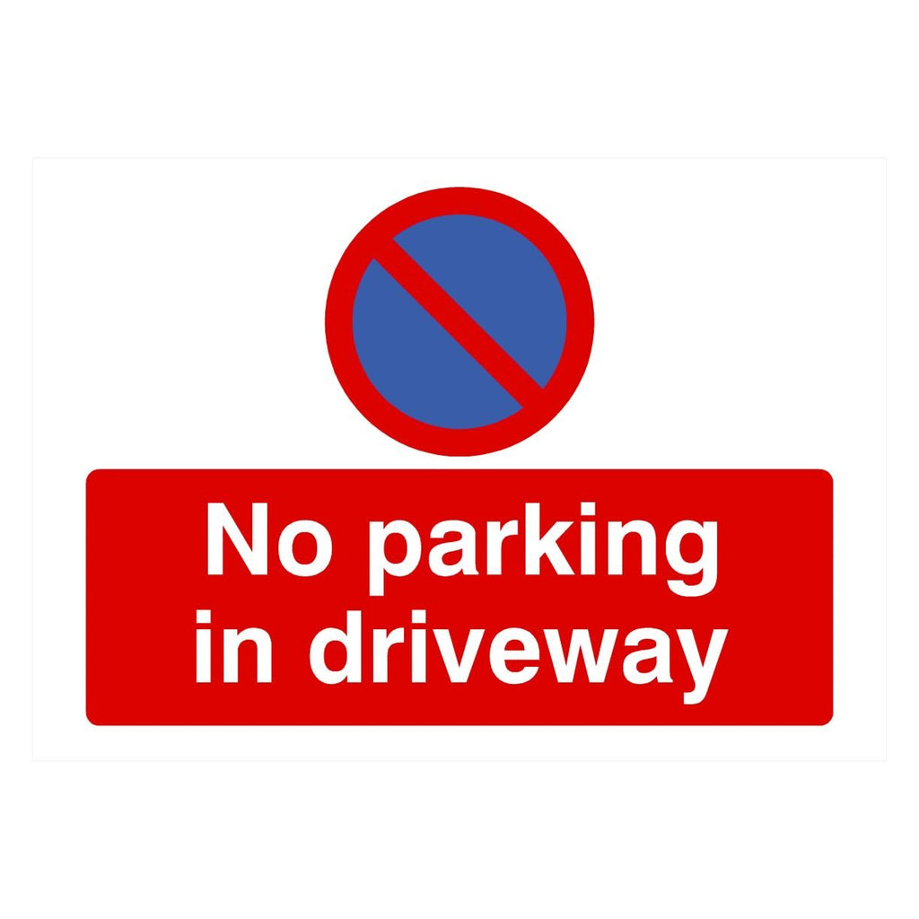 No Parking Driveway At Any Time Landscape - The Sign Shed