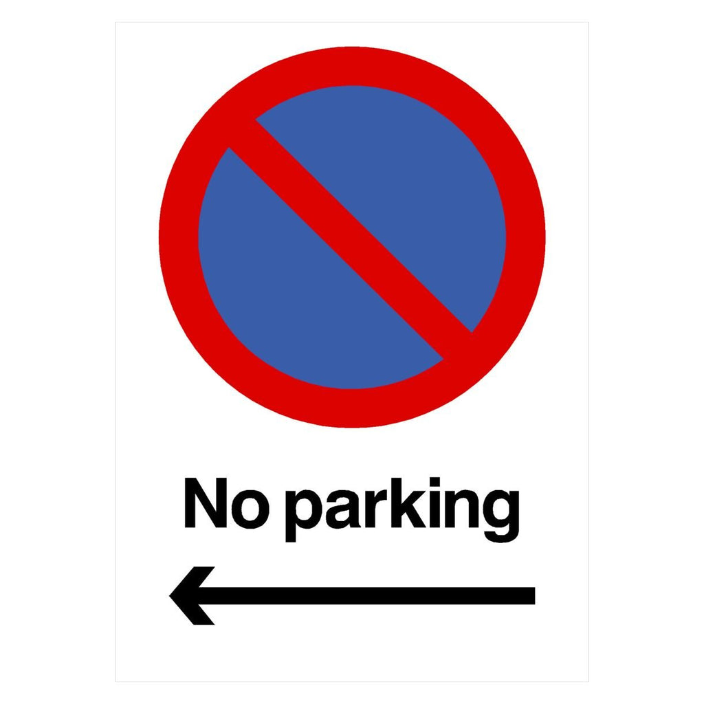 No Parking Left Arrow At Any Time Sign Portrait - The Sign Shed
