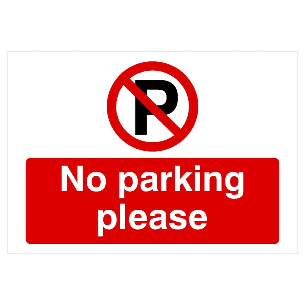 No Parking Please P Sign Landscape - The Sign Shed