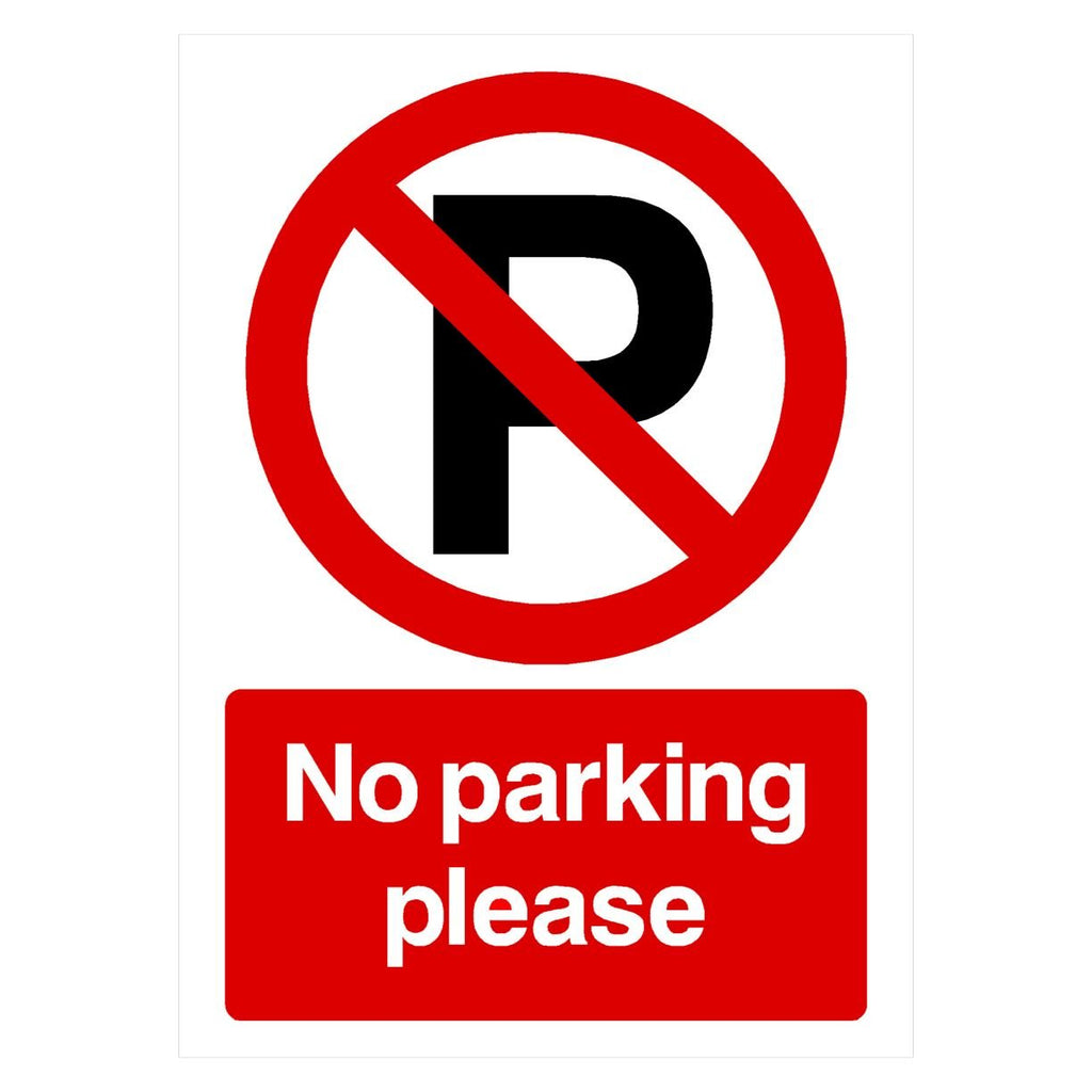 No Parking Please P Sign Portrait - The Sign Shed