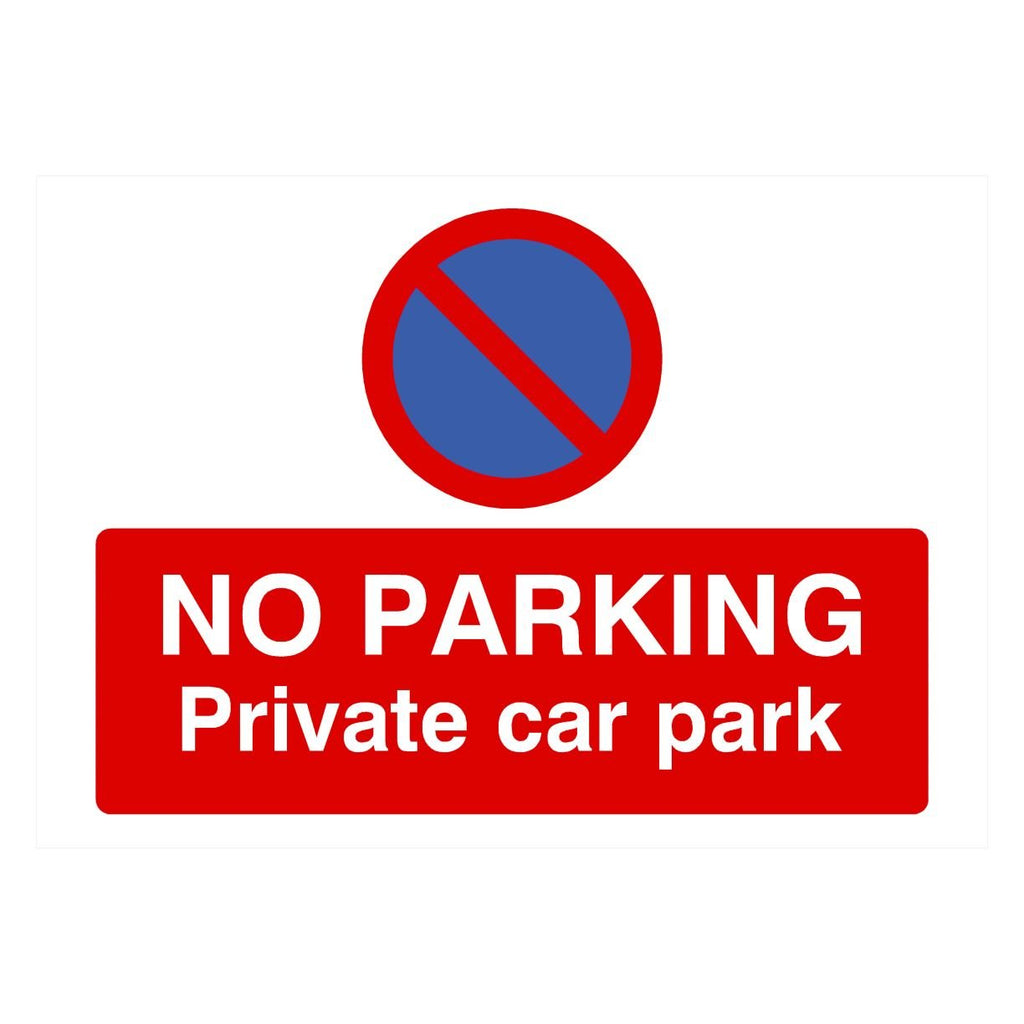 No Parking Private Car Park At Any Time Landscape - The Sign Shed