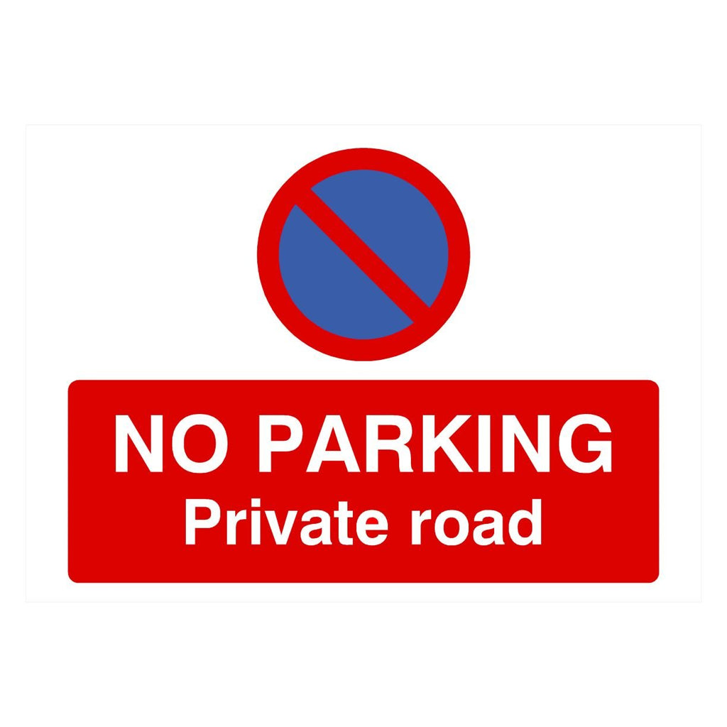 No Parking Private Road At Any Time Landscape - The Sign Shed