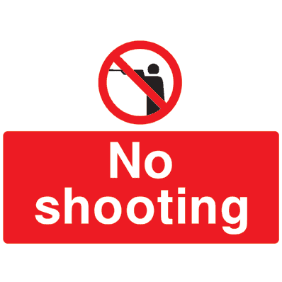 No Shooting Sign - The Sign Shed