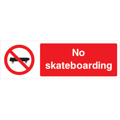 No Skateboarding Sign - The Sign Shed
