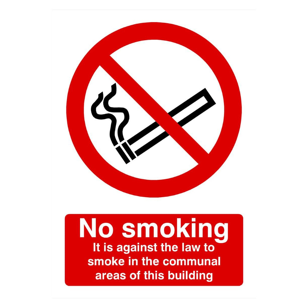No Smoking In Communal Areas Of Building Sign - The Sign Shed