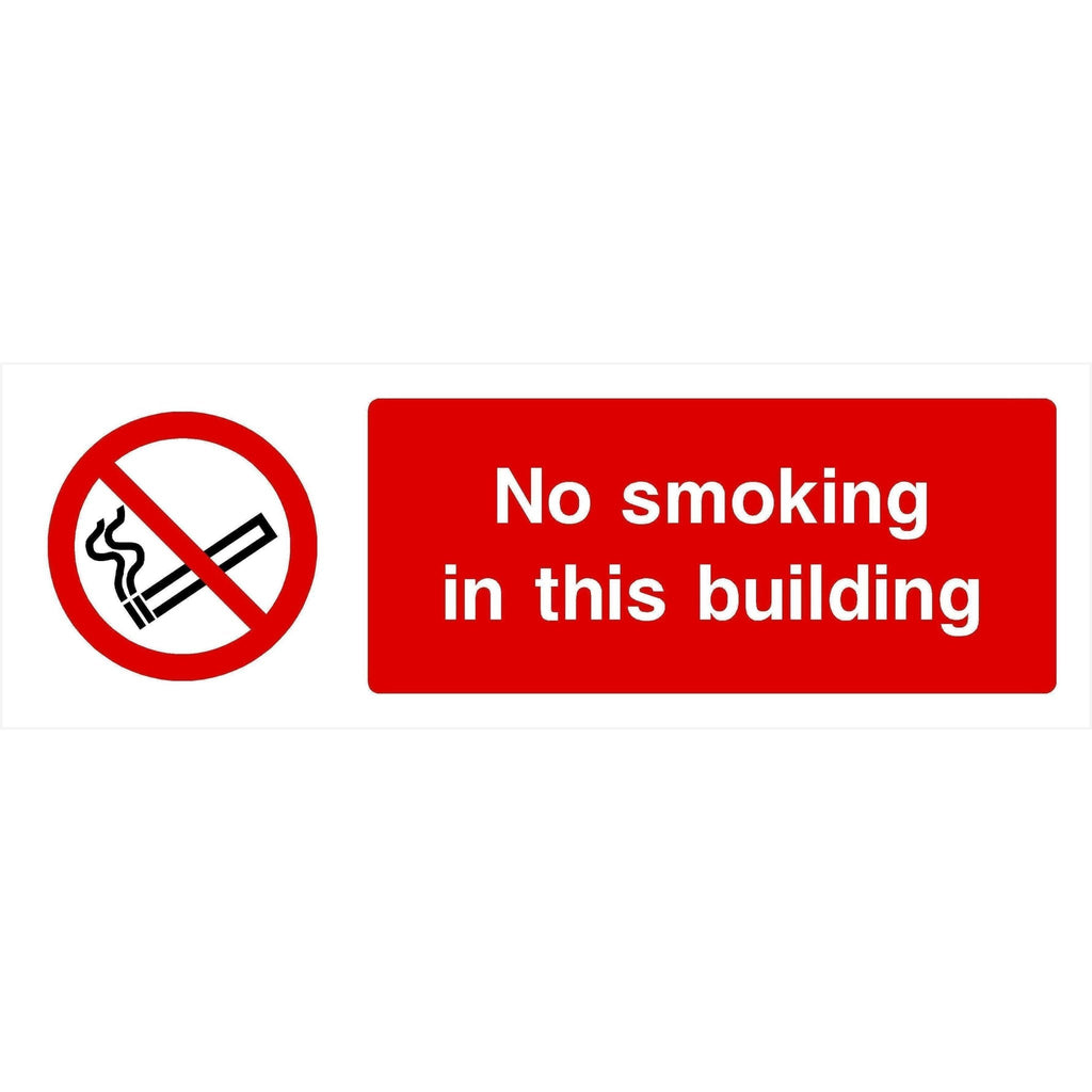 No Smoking In This Building Sign - The Sign Shed