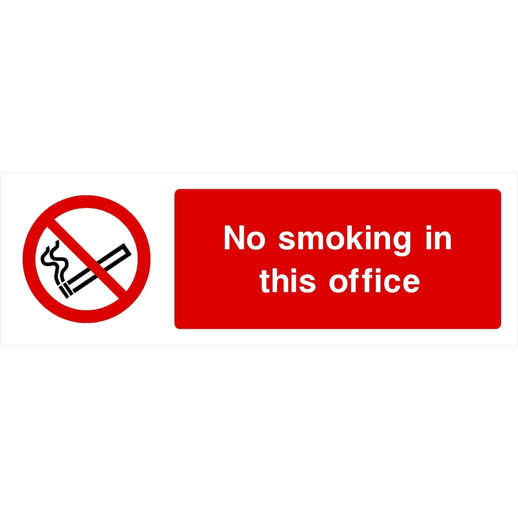 No Smoking In This Office Sign - The Sign Shed