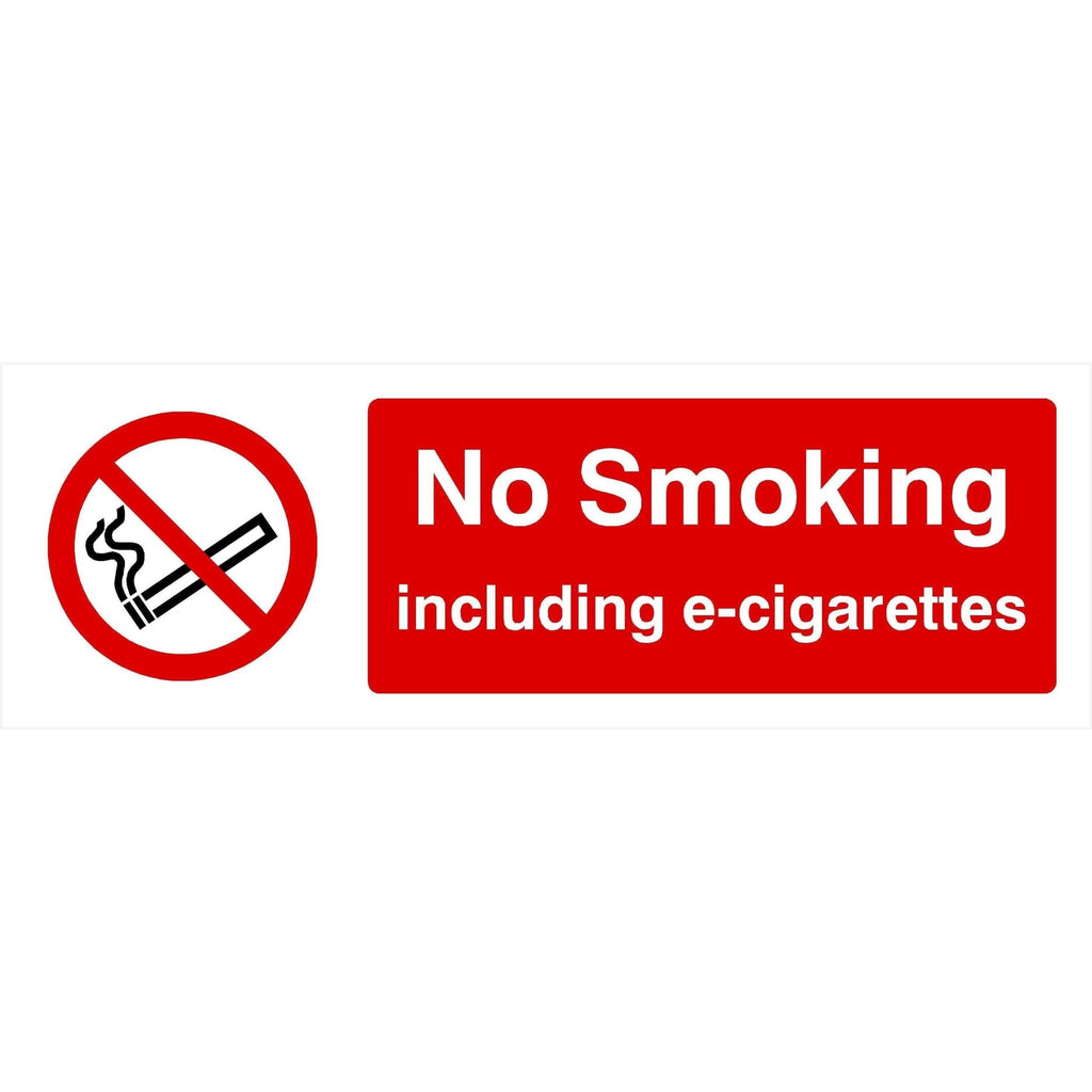 No Smoking Including E-Cigarettes Sign - The Sign Shed