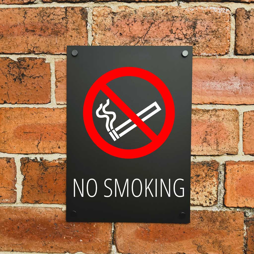 No Smoking Sign Midnight Black - The Sign Shed