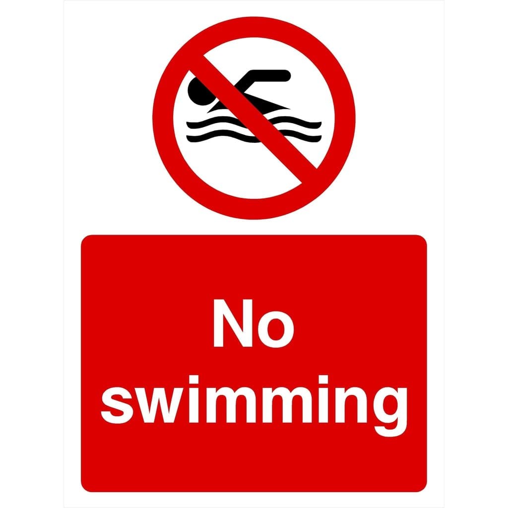 No Swimming Sign - The Sign Shed