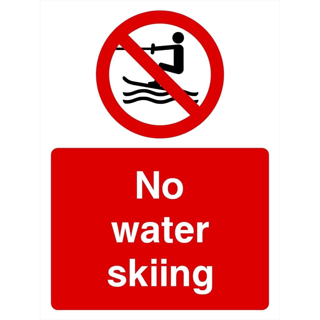 No Water Skiing Sign - The Sign Shed