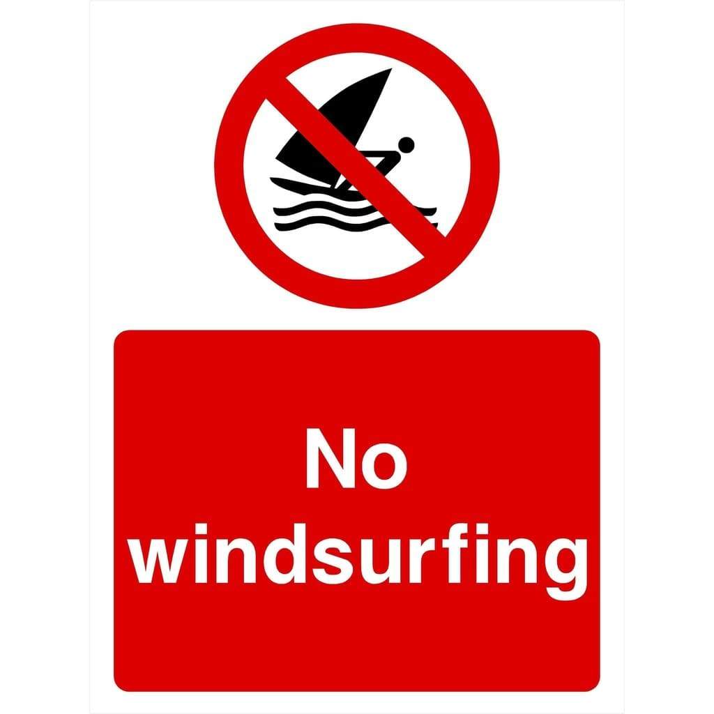 No Windsurfing Sign - The Sign Shed