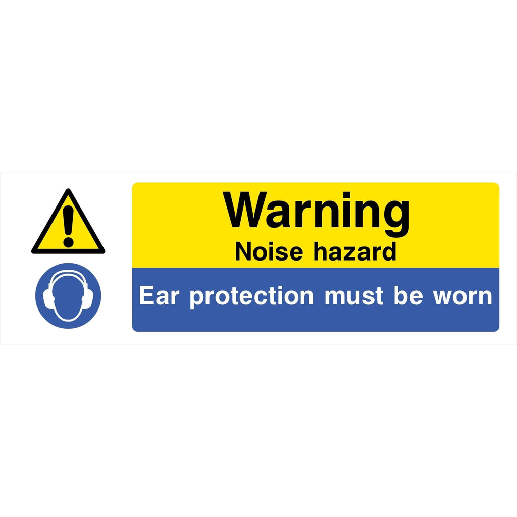 Noise Hazard Ear Protection Must Be Worn Sign - The Sign Shed