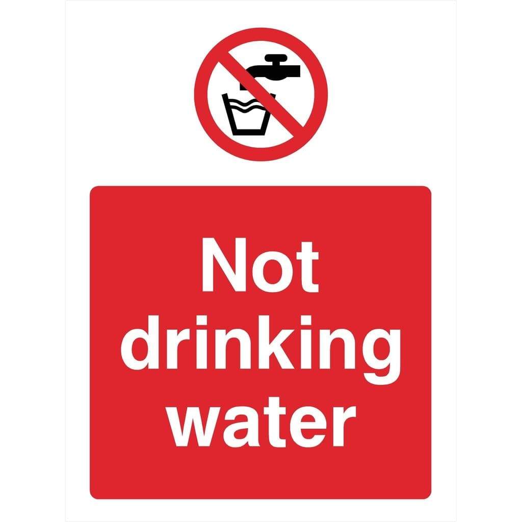 Not Drinking Water Sign - The Sign Shed