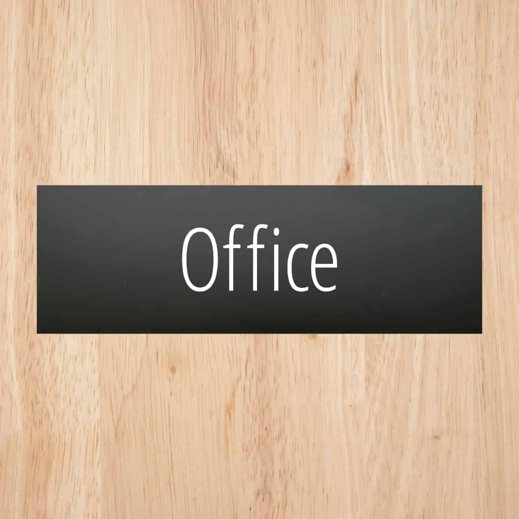 Office Sign Midnight Black Landscape - The Sign Shed