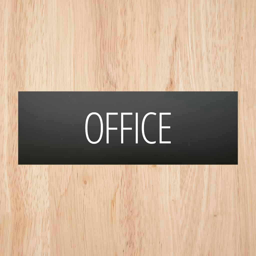 Office Sign Midnight Black Landscape - The Sign Shed