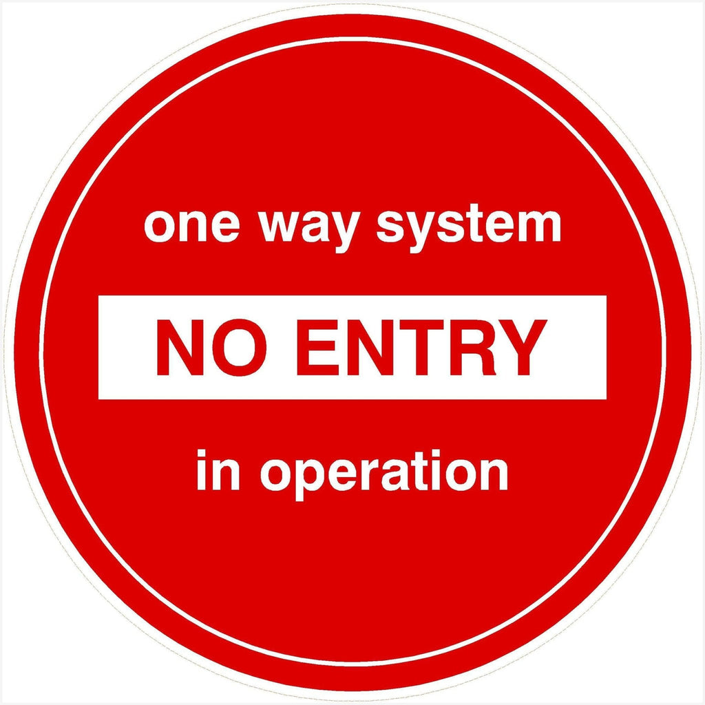 One Way System Floos Sticker Buy Social Distancing Signs | Trade Prices